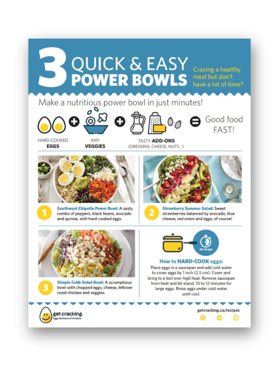 3 Quick and Easy Power Bowls (Infographic)